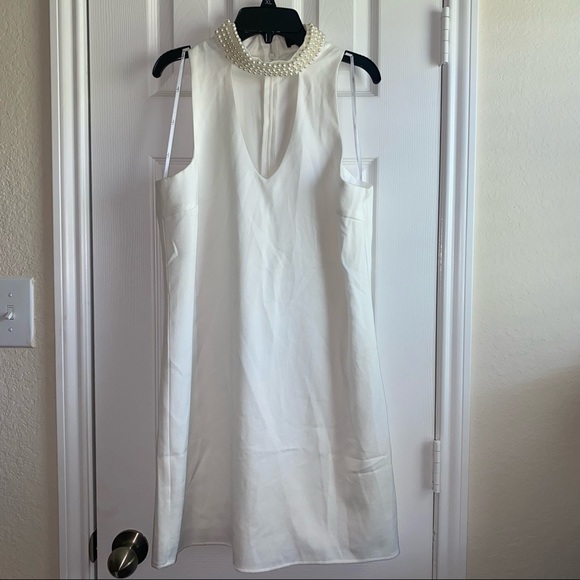 Lulu’s Hugs and Kisses White Pearl Swing Dress - Picture 3 of 8